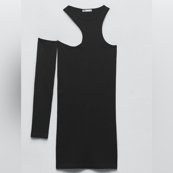 Zara Black Cut-Out Dress - Picture 3 of 5